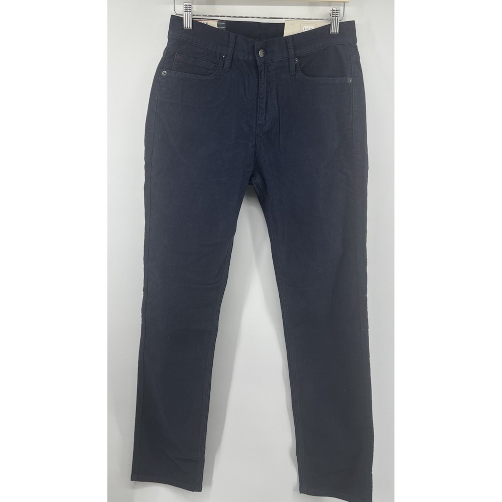 Marine Layer Slim Straight Corduroy Pants Tag 32/32 Measure 31/32 Navy NWT